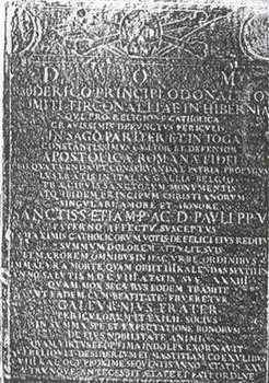 Gravestone of Rory O&rsquo;Donnell, Earl of Tyrconnell in the church of San Pietro, Montorio, Rome 