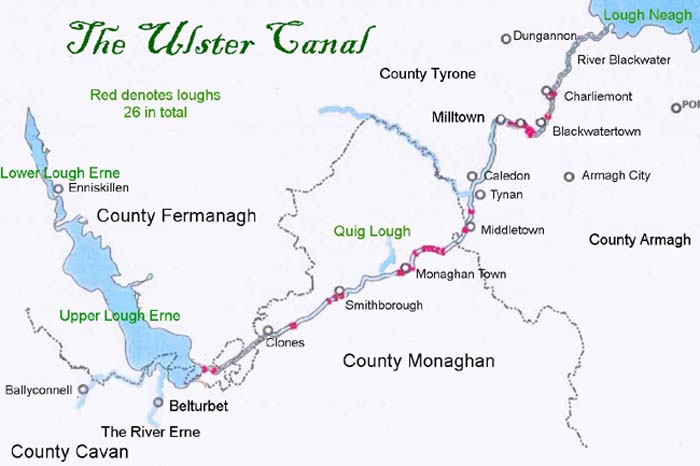 Ulster Canal Map