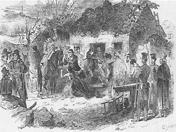 Tennant farmer evicted by his Landlord during the Famine
